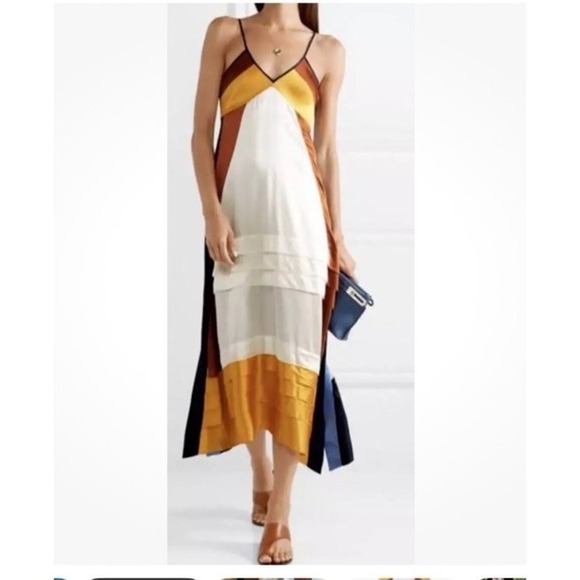 TORY BURCH SASHA LUXURY SILK MAXI DRESS , SIZE 8/RETAIL $798 - Picture 3 of 9